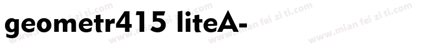 geometr415 liteA字体转换